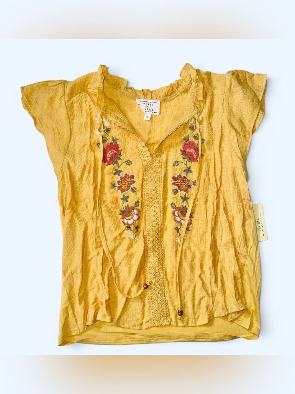 NWT Flower & Feather Woman’s Top